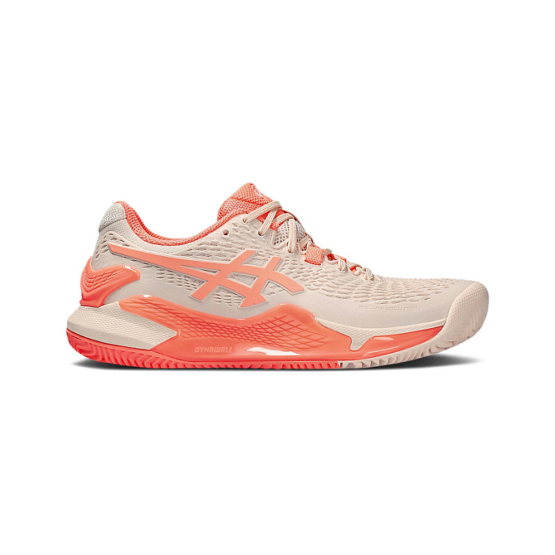 ASICS Gel Resolution 9 Clay Pearl Sun S Size 10 1042A224-700