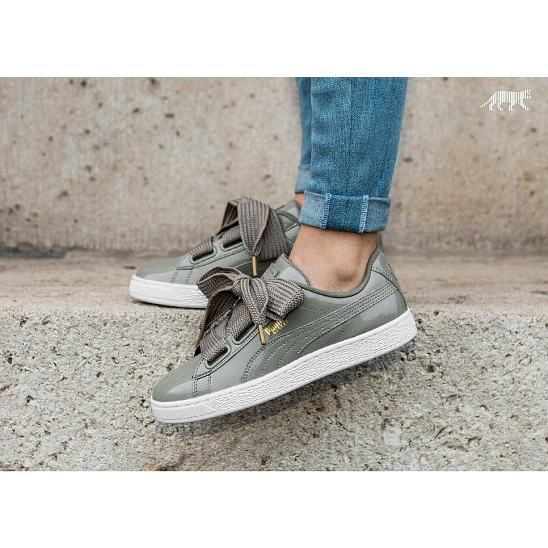 Puma Basket Heart Patent Rock Ridge Rock Ridge 363073-12
