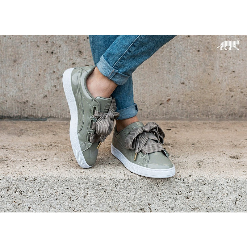 Puma Basket Heart Patent Rock Ridge Rock Ridge 363073-12