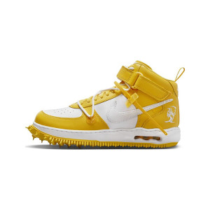 Off X Air Force 1 Mid SP Leather Varsity Maize