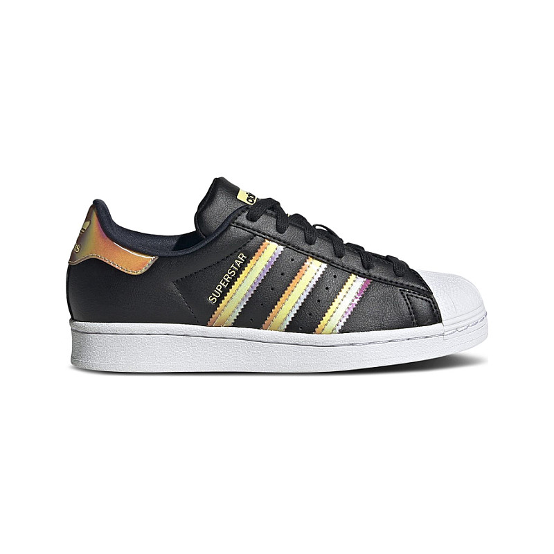 Adidas superstar black iridescent junior best sale