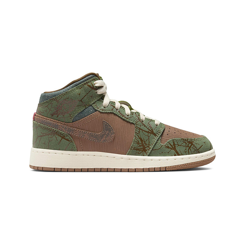 Air Jordan Air Jordan 1 Mid Treeline S Size 3 5 FQ8101-200