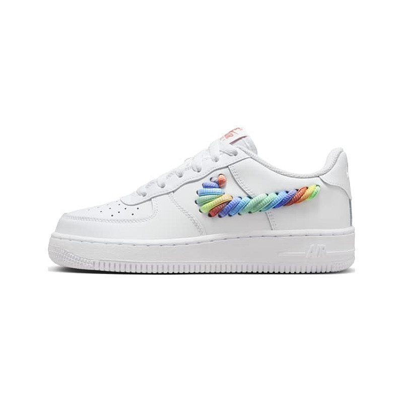 Nike Air Force 1 Rainbow Swoosh S Size 3 5 FQ4948 100 de 60 00