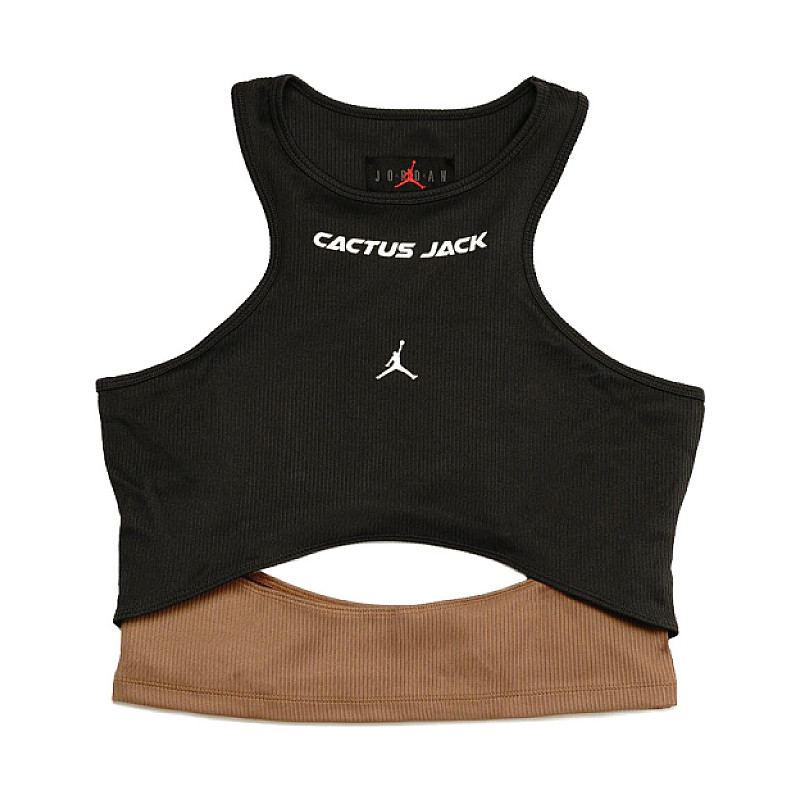 Jordan × Travis Scott ウィメンズ タンクトップ Air Jordan Women's x Travis Scott Tank Top in Black/Red/Noir Nike