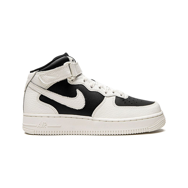 air force 1 mid 07 black white