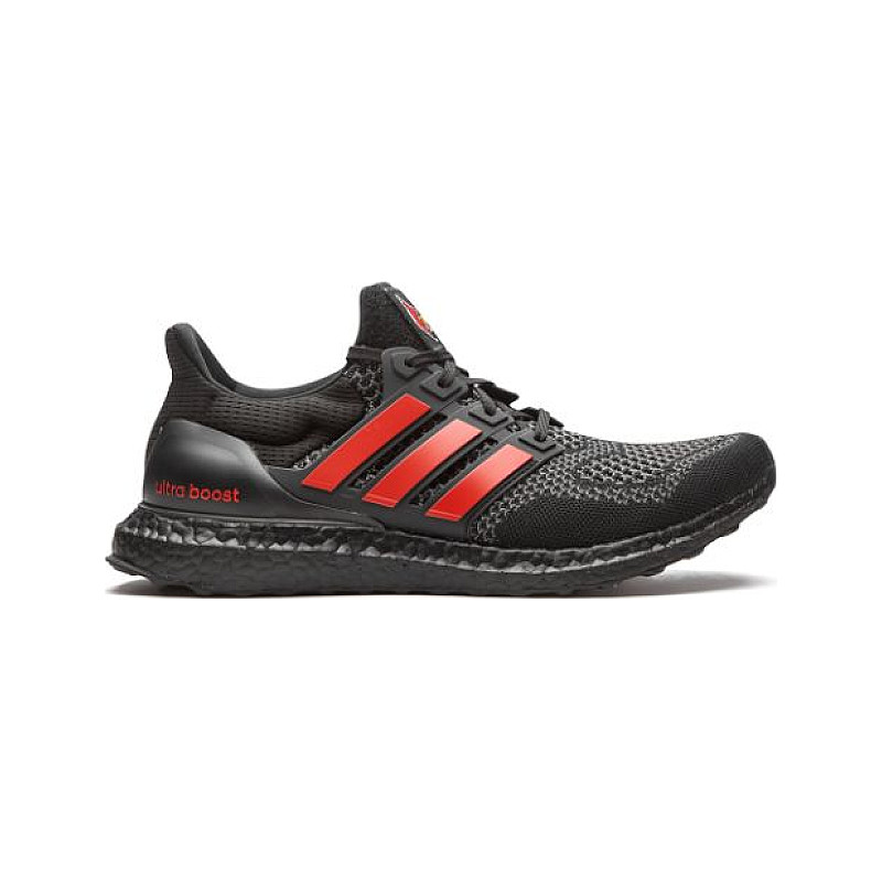 Adidas ultra boost mens black and red best sale