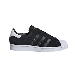 Adidas superstar black suede on sale