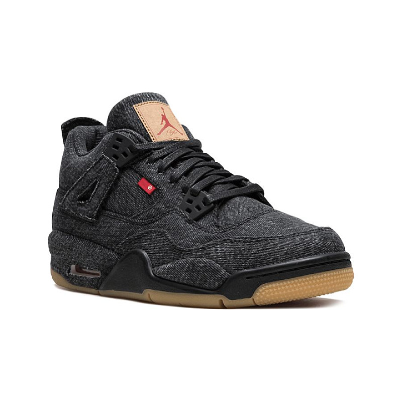 Jordan 4 levis black best sale