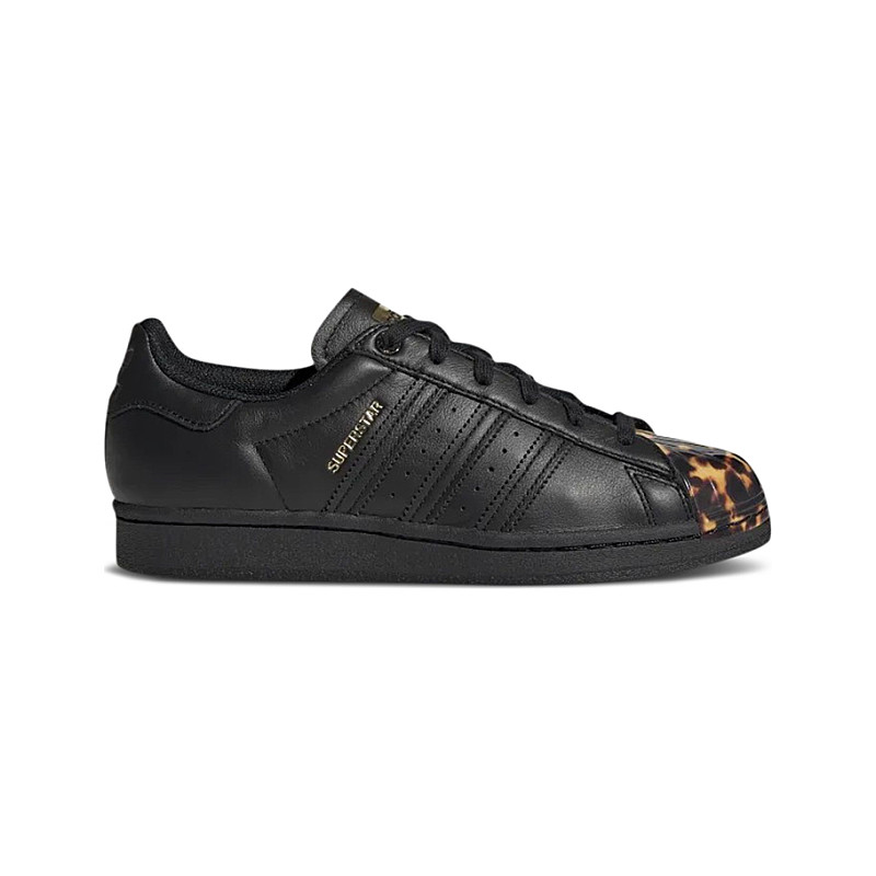 Adidas superstar black with gold hotsell