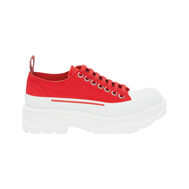 Mcqueen Schoenen Alexander Mcqueen Wit Rood Tread Slick Lage