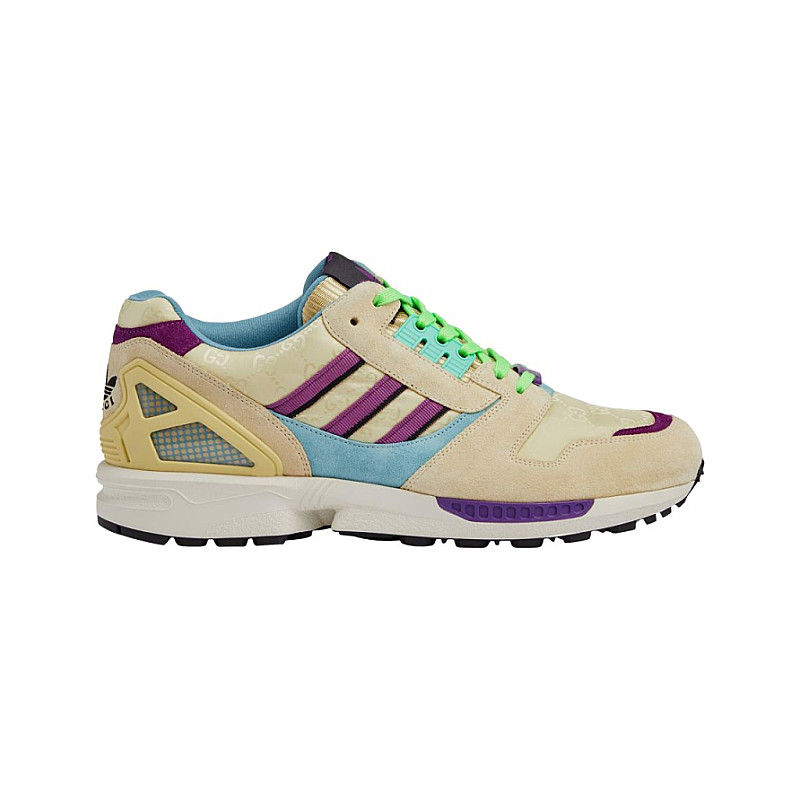 スニーカー W) Gucci x Adidas ZX 8000 GG ベージュゴールド 722212-AAA9C