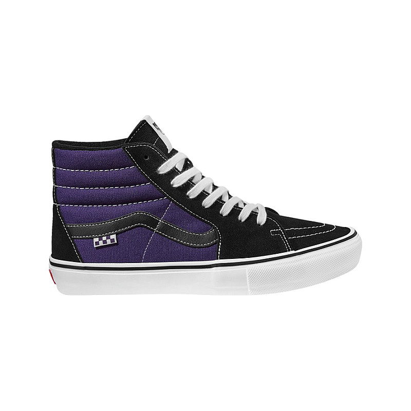LLICA VANS SK－8 Vans ski8-mid black and red logo printed high-top sneakers