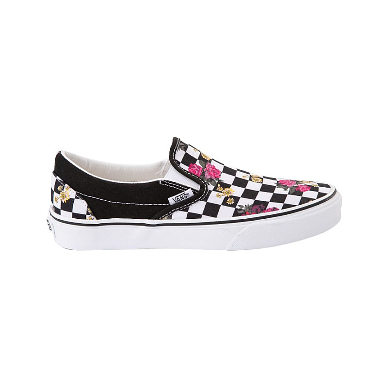 Checkered Vans Vans Slip Ons Flowers Vans Classic Slip On