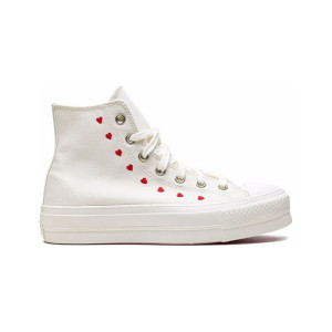Converse Converse Chuck Taylor All-Star Lift Hi White Red (W) A01599C