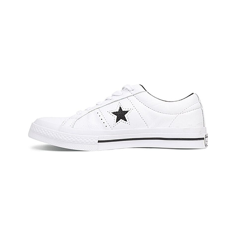 Converse One Star Perforated Leather Top 158464C