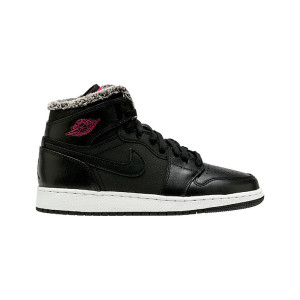 Jordan 1 Retro High Fleece Black Pink (GS)