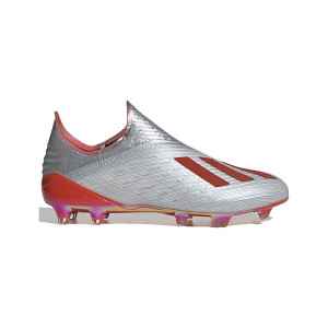 adidas X 19+ Firm Ground Cleat Silver Metallic Hi Res Red