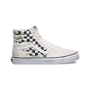 Vans Sk8-Hi Checkerboard Flame White