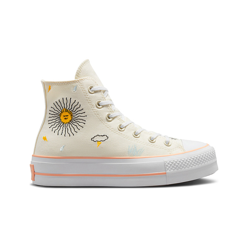 Converse Chuck Taylor All Star Lift Platform Floral Embroidery A03516C