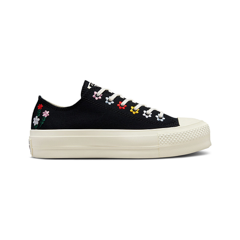Converse Chuck Taylor All Star Lift Platform Floral Embroidery A02566F