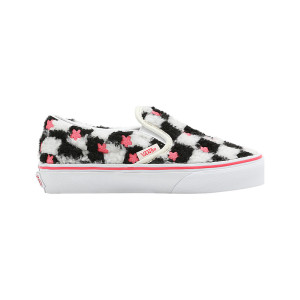 Classic Slip On Sherpa Floral Checkerboard