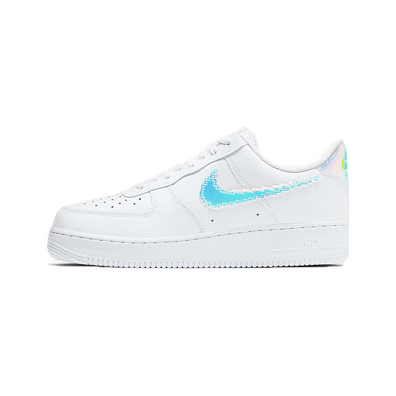 white air force 1 with iridescent swoosh